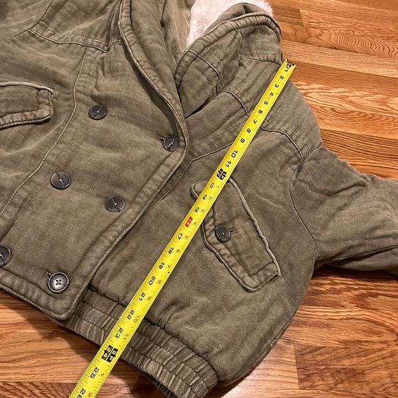 NWT Free People Georgia Teddy Jacket size Large Green - Picture 14 of 16